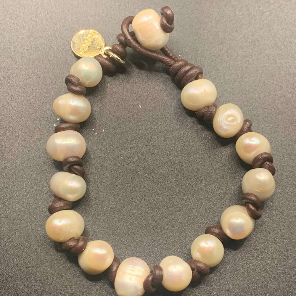 Ibiza Braided Cord Pearl Bracelet